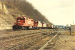 Grain train rolls west